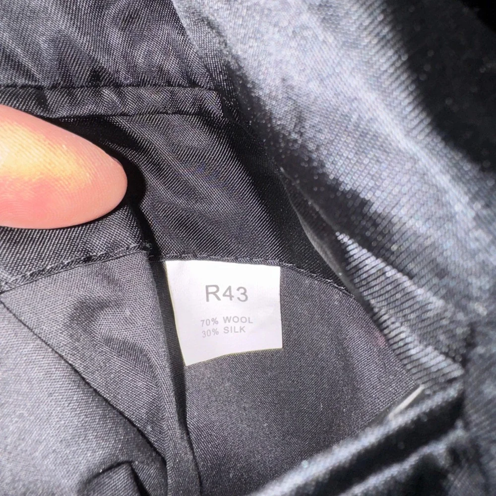 Jos A Bank Mens Black Corduroy Wool‎ Silk Sport Coat Blazer Jacket 43R